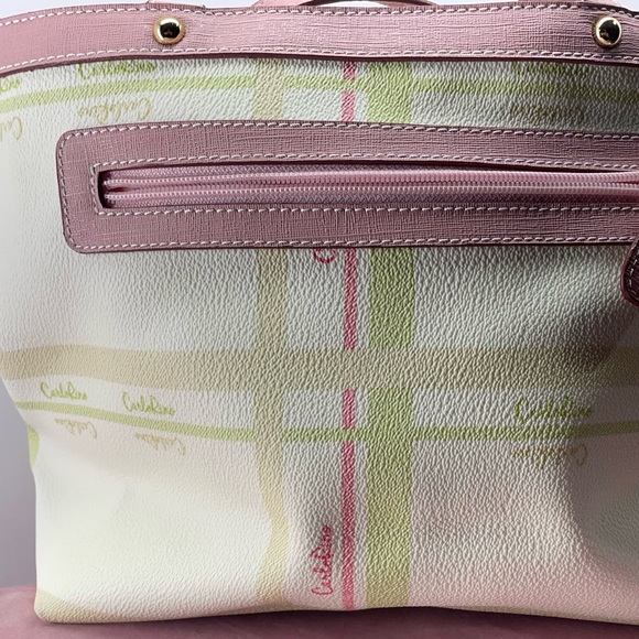 Carlo Rino Vinyl Satchel Shoulder Bag Cinderella Charm 
Matching Wristlet - Picture 3 of 9